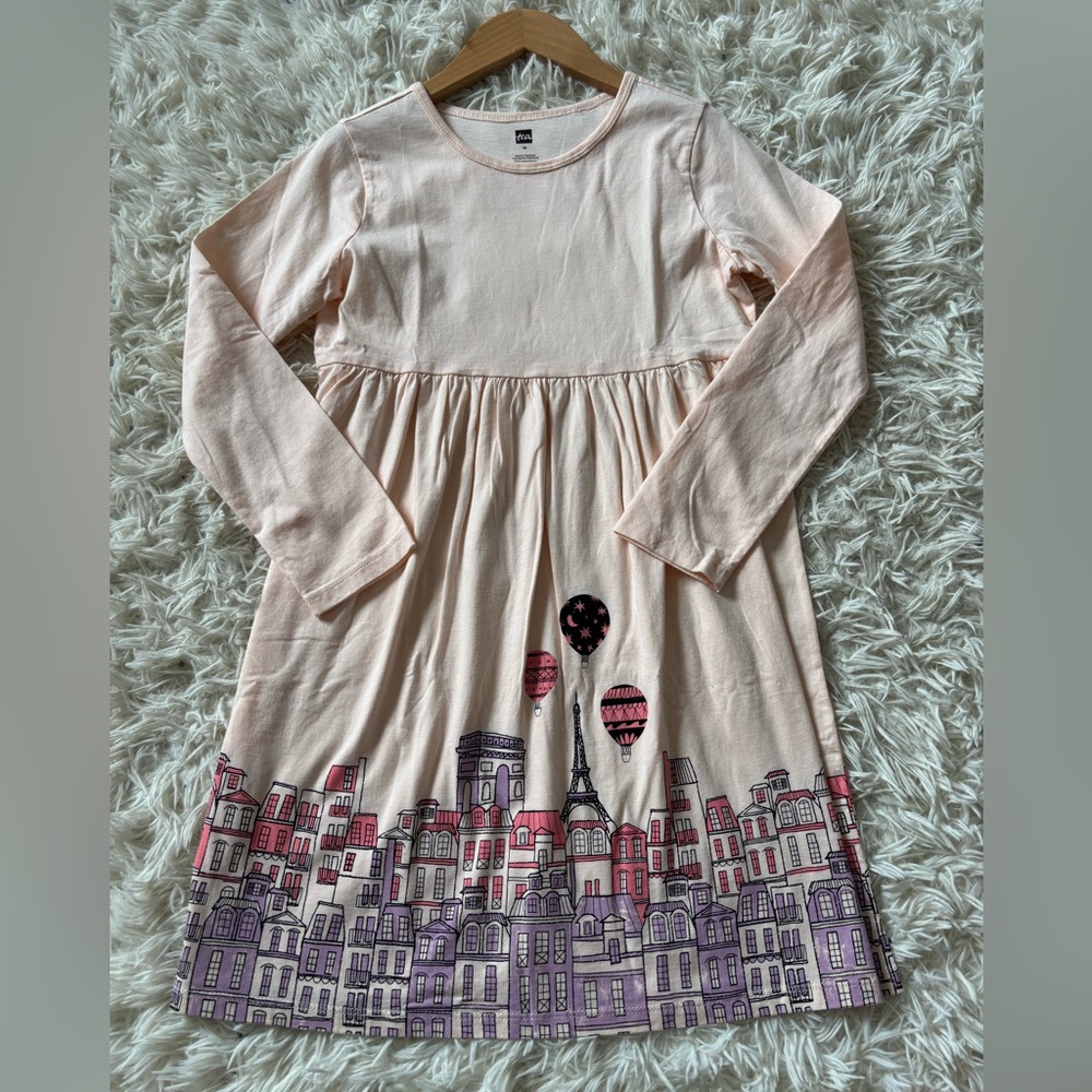 Tea Collection NWOT Charming Pink Paris Kids Dress